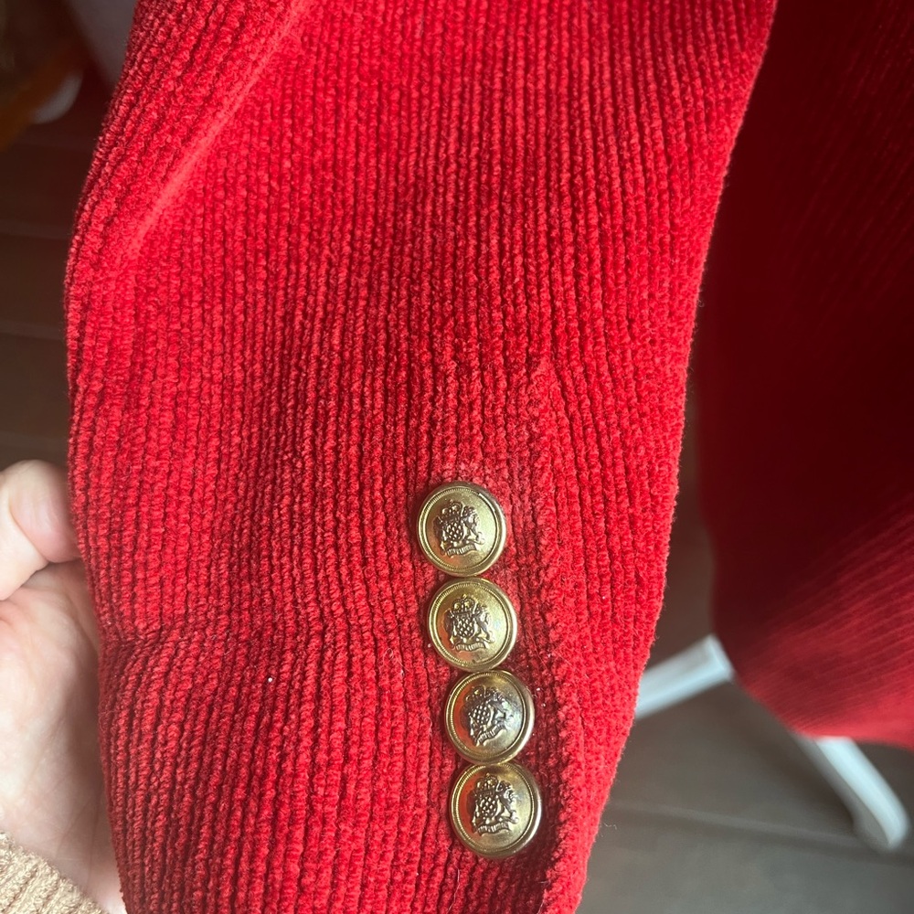 Ralph Lauren Red Blazer with Gold Accents and ensignia size small - Picture 5 of 11